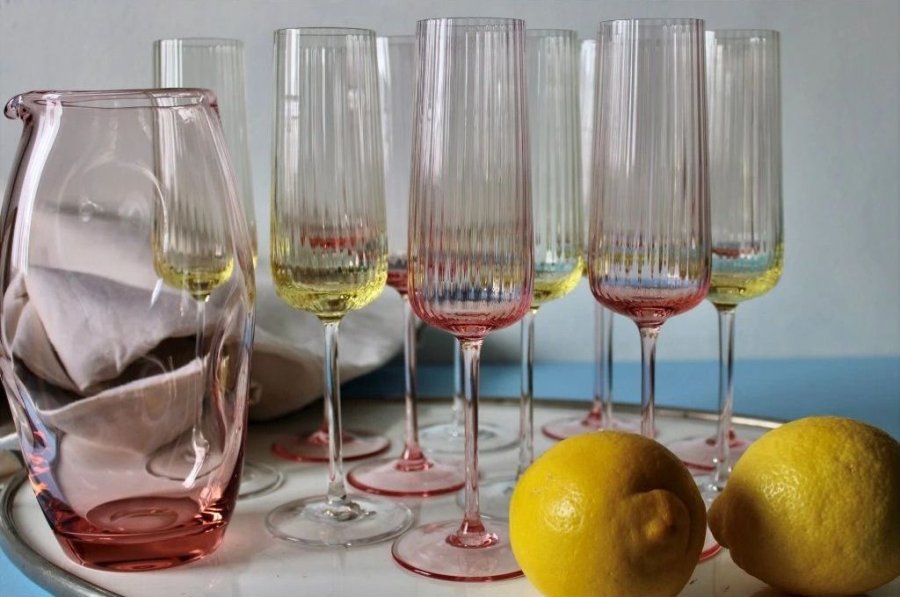 Anna von Lipa Ripple Champagnerglas 190 ml, Citron