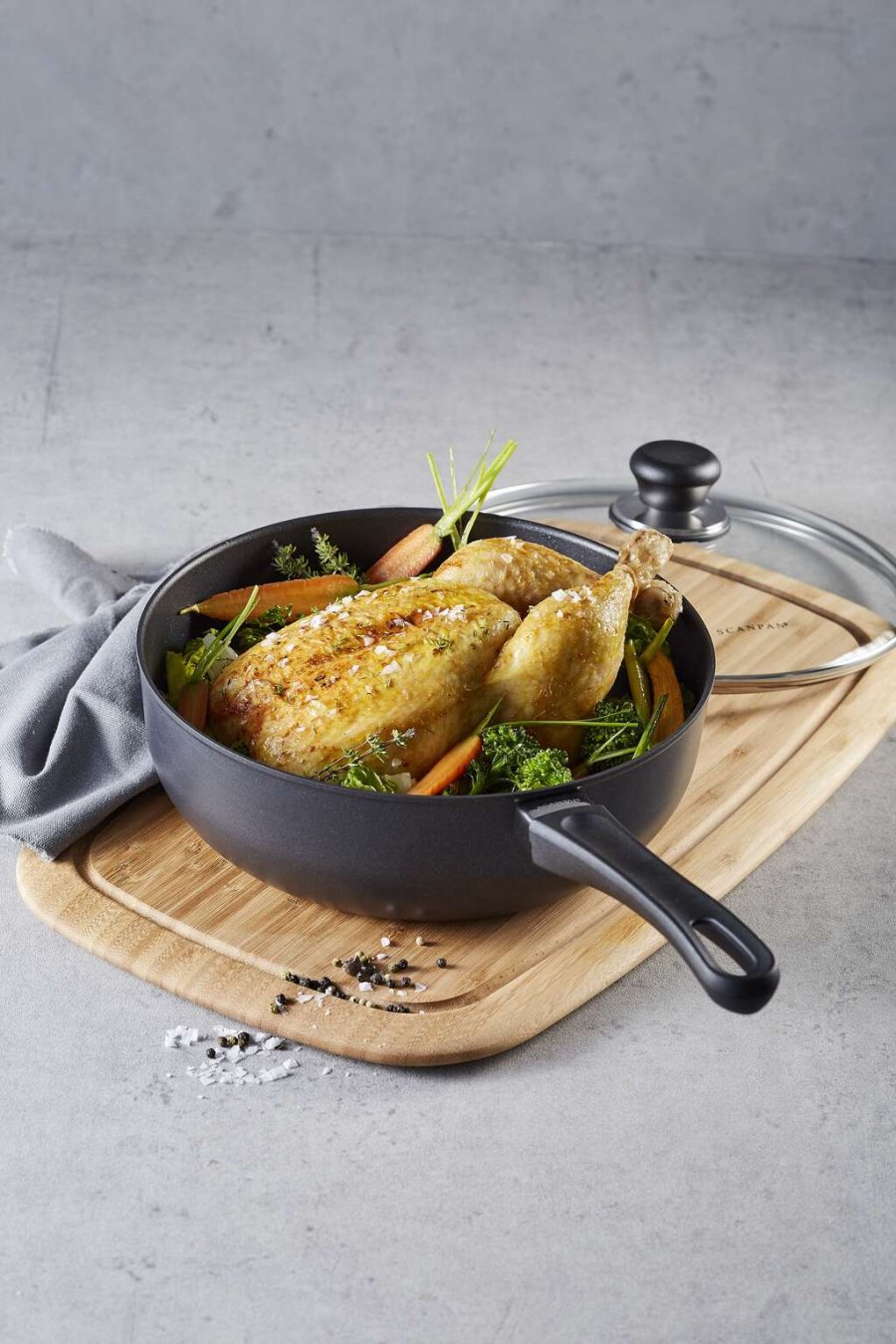 Scanpan Classic Sauteuse m. Non-stick Belgning og Lg 26 cm/3,7 L