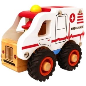Magni Ambulance m. Gummihjul 18 cm, Multi