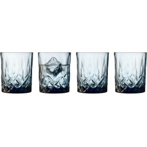 Lyngby Glas Sorrento Whiskyglas 4 stk. 32 cl, Blå
