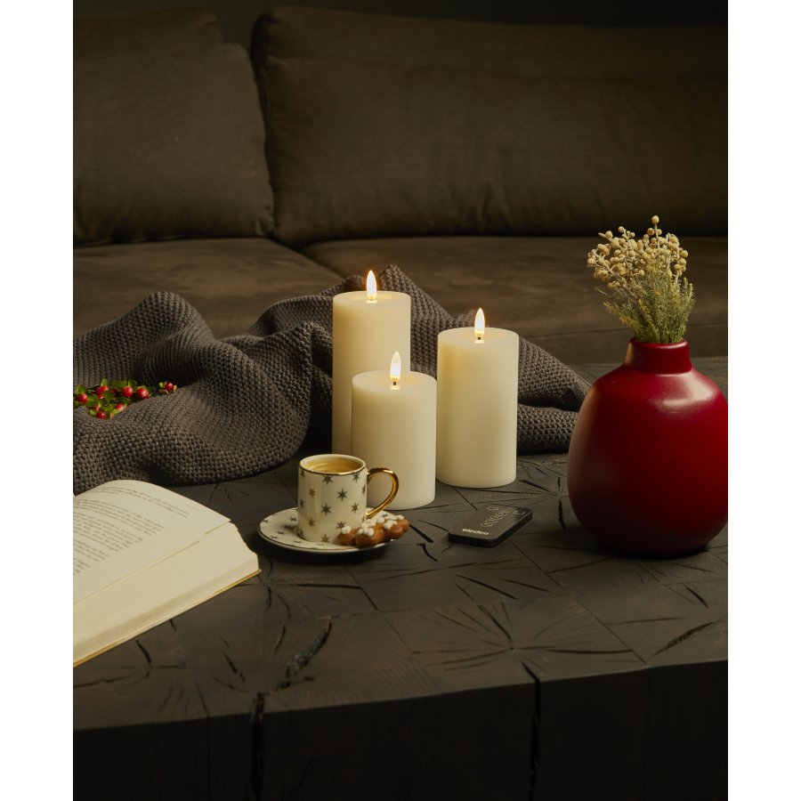 Eledea Bloklys inkl. Fjernbetjening LED 3 stk, Off White