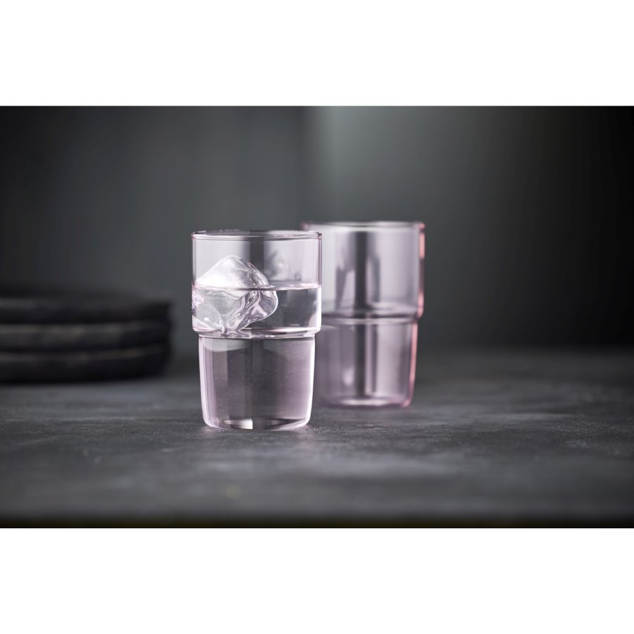 Lyngby Glas Torino Trinkglas 2er Set 40 cl, Rosa
