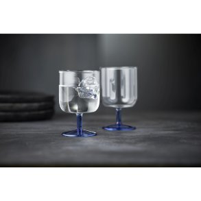 Lyngby Glas Torino Vinglas 2 stk. 30 cl, Klar/Blå