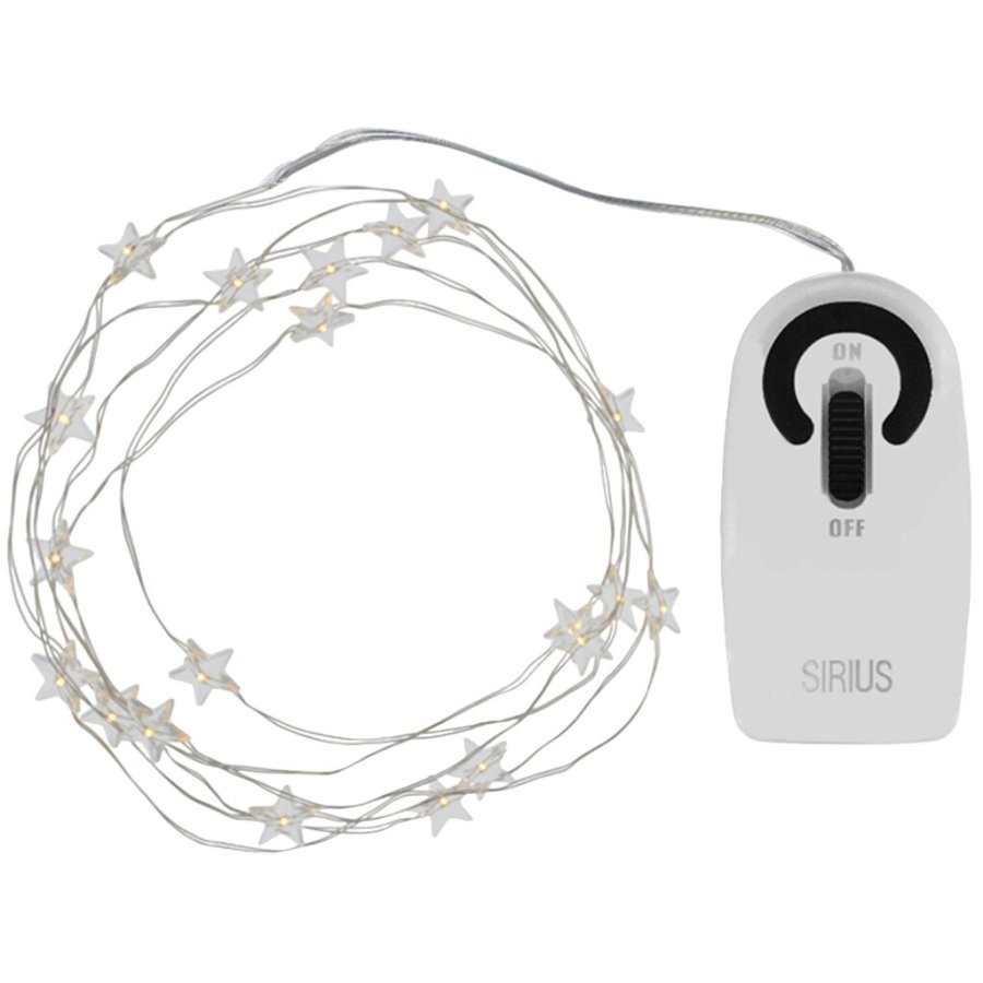 Sirius Trille Stern Lichterkette 1,9 m, Silber/Klar