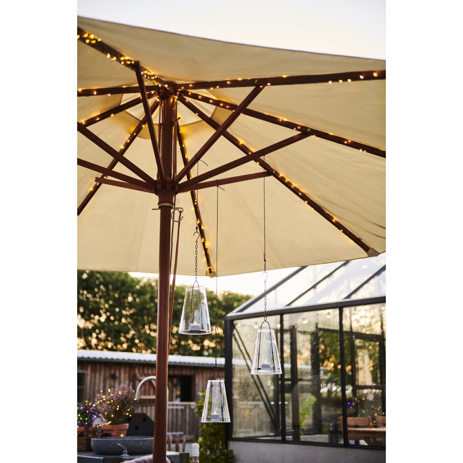 Sirius Knirke Solar Parasol Lyskde 8x2 m, Slv
