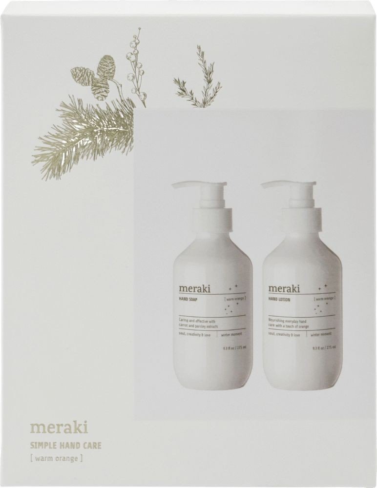 Meraki Geschenkbox mit Handseife und Handlotion 275 ml, Warm Orange