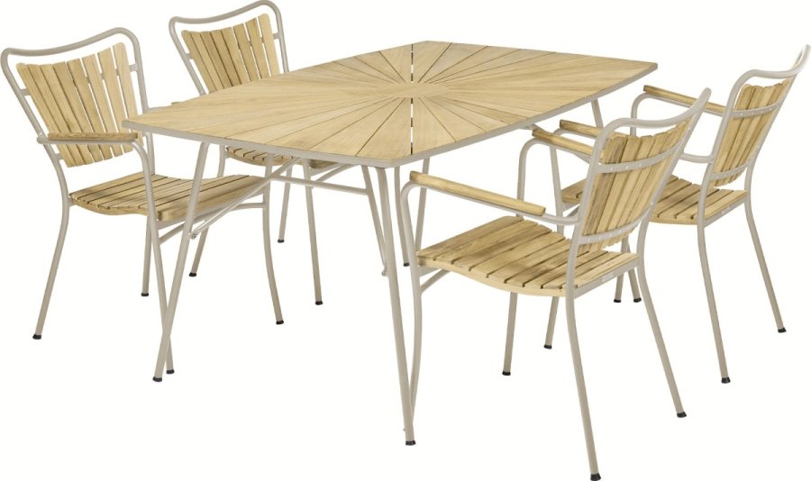 Mandalay Marguerit Havebord 144 cm, Taupe