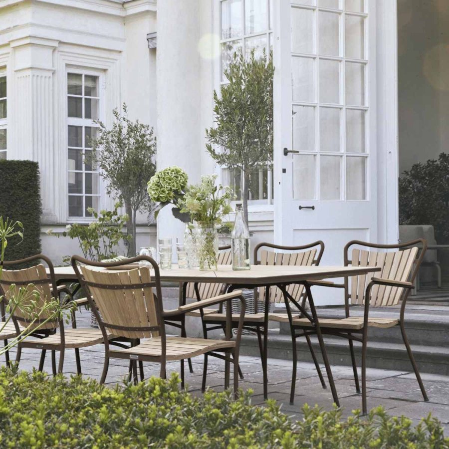 Mandalay Marguerit Havebord 200 cm, Mocca