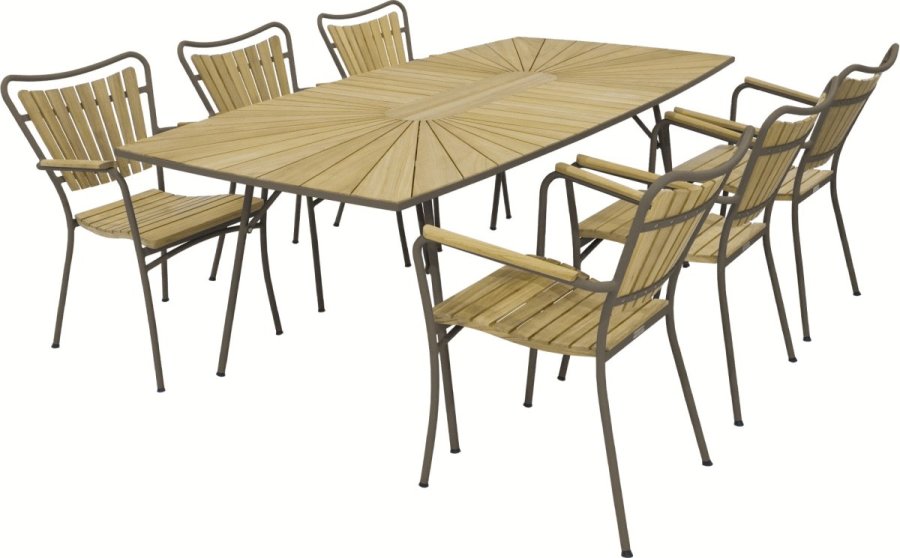 Mandalay Marguerit Havebord 200 cm, Mocca