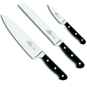 Lion Sabatier International Pluton Knivst 3 Dele, Stl/Sort