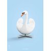 Brainchild White Swan Poster A5, Hellblau