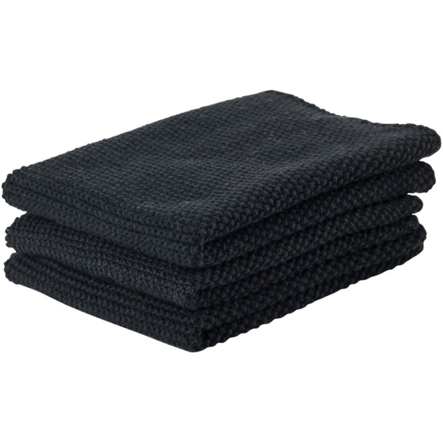 Zone Denmark Spltuch 2er Set. 27x27 cm, Schwarz