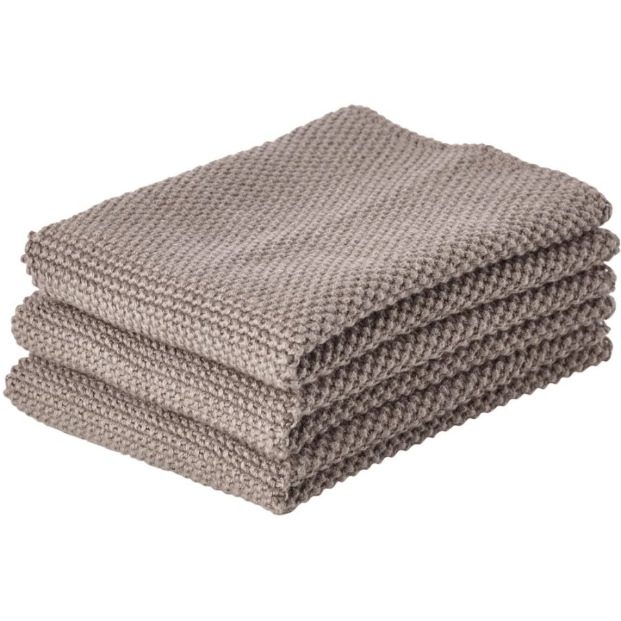 Zone Denmark Spltuch 2er Set 27x27 cm, Taupe Brown