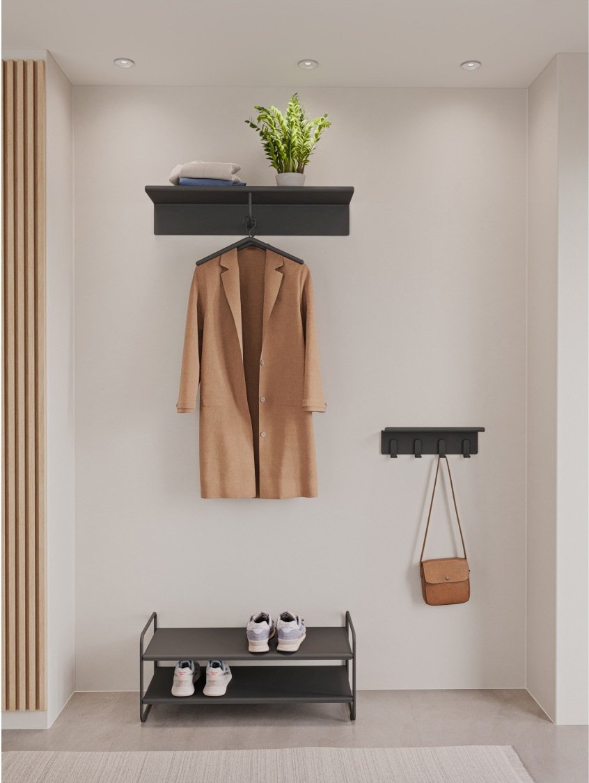 Zone Denmark A-Hallway Eingangsregal 40 cm, Schwarz