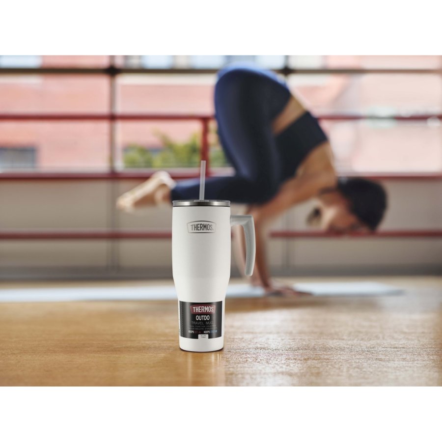 Thermos Termokrus m. Hank 1,1 L, Mat Hvid