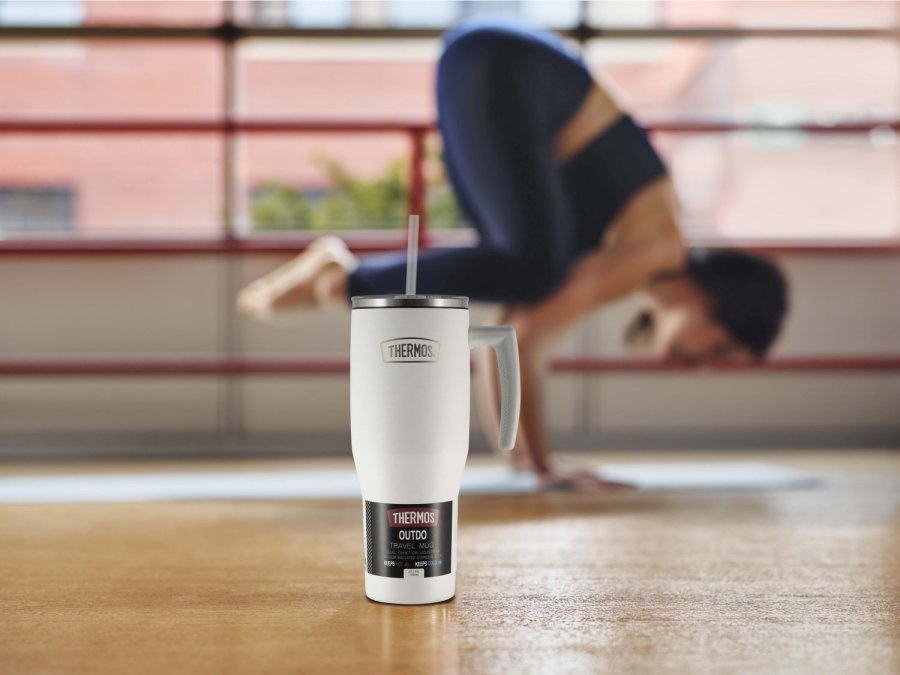 Thermos Termokrus m. Hank 1,1 L, Mat Hvid