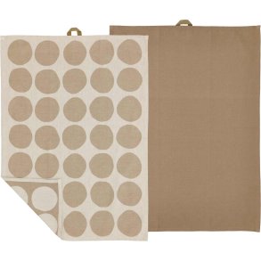 Södahl Bubbles Viskestykke 2 stk. 50x70 cm, Warm Taupe