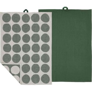 Södahl Bubbles Viskestykke 2 stk. 50x70 cm, Pine Green