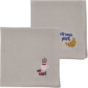 Södahl Bistro Stofservietter Kaffe/Croissant 2 stk. 40x40 cm, Coffee Brown