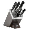 Zwilling Selvslibende Knivblok FOUR STAR m. 7 Dele, Asketr