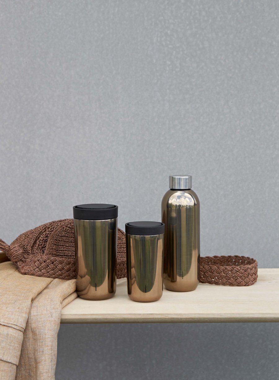 Stelton Click To Go Kop 0,2 L, Dark Gold