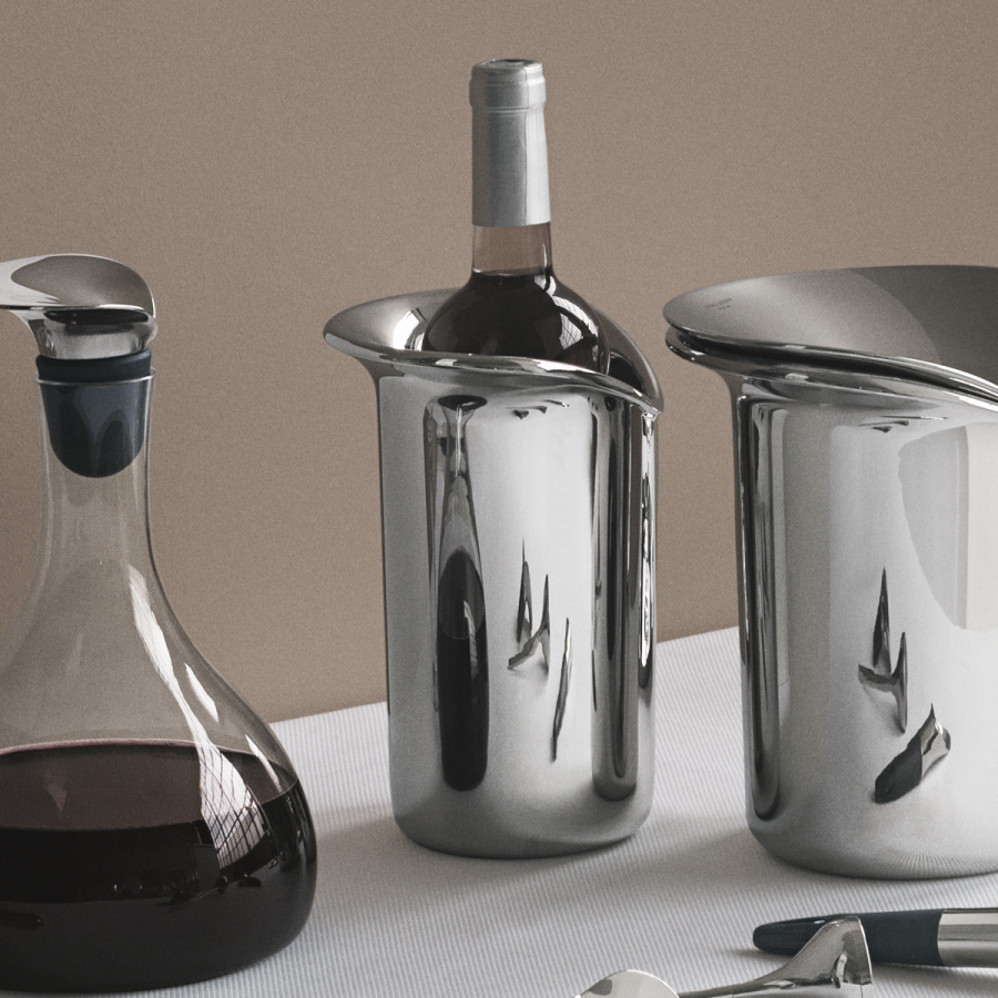 Georg Jensen Wine & Bar Weinkühler 22 cm, Stahl glänzend