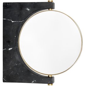 Audo Copenhagen Pepe Spejl 25 cm, Messing/Sort Marmor
