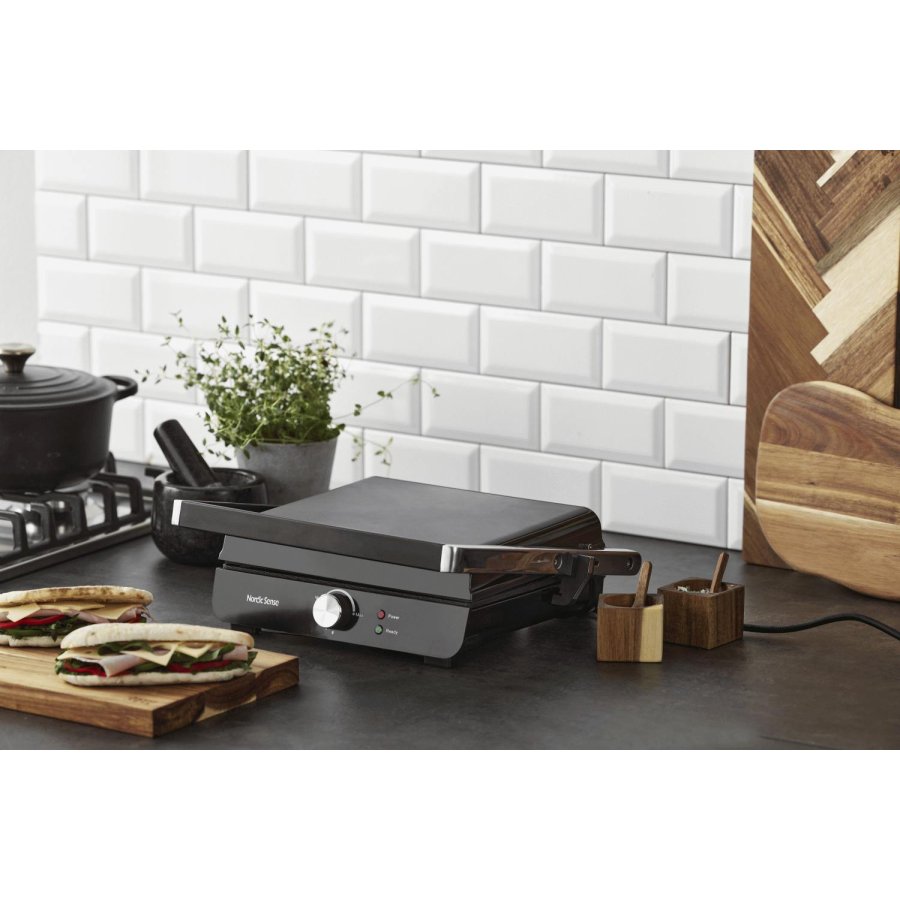 Nordic Sense Panini-/Tischgrill, Schwarz