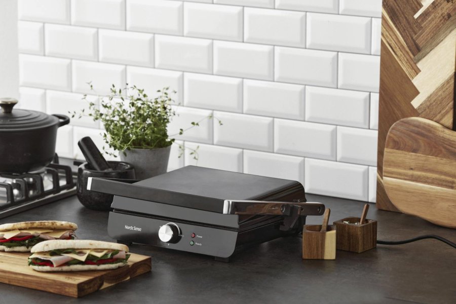 Nordic Sense Panini-/Tischgrill, Schwarz