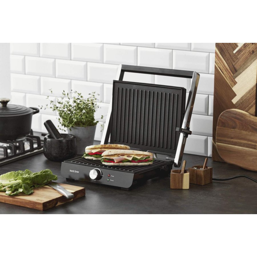Nordic Sense Panini-/Tischgrill, Schwarz