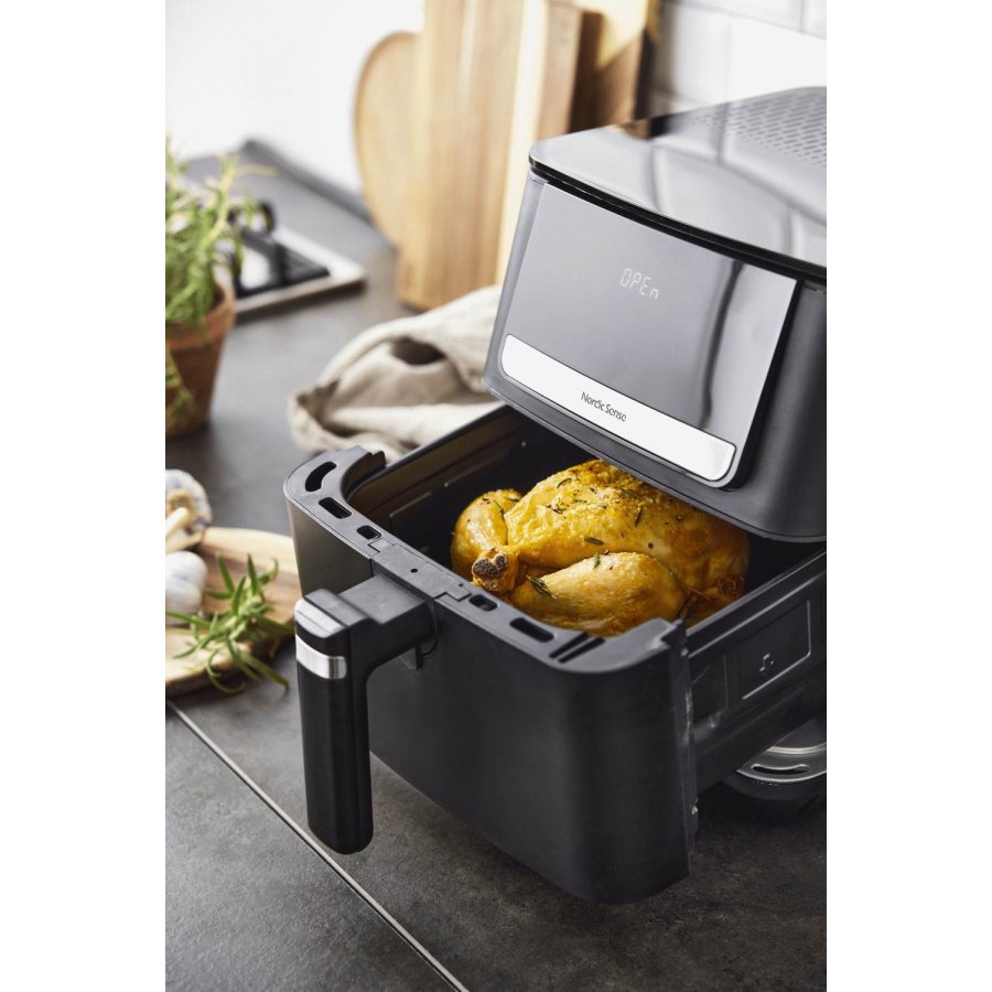 Nordic Sense Heiluftfritteuse 6,5 L, Schwarz