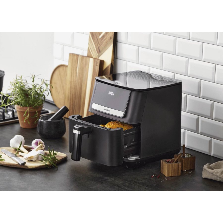 Nordic Sense Heiluftfritteuse 6,5 L, Schwarz