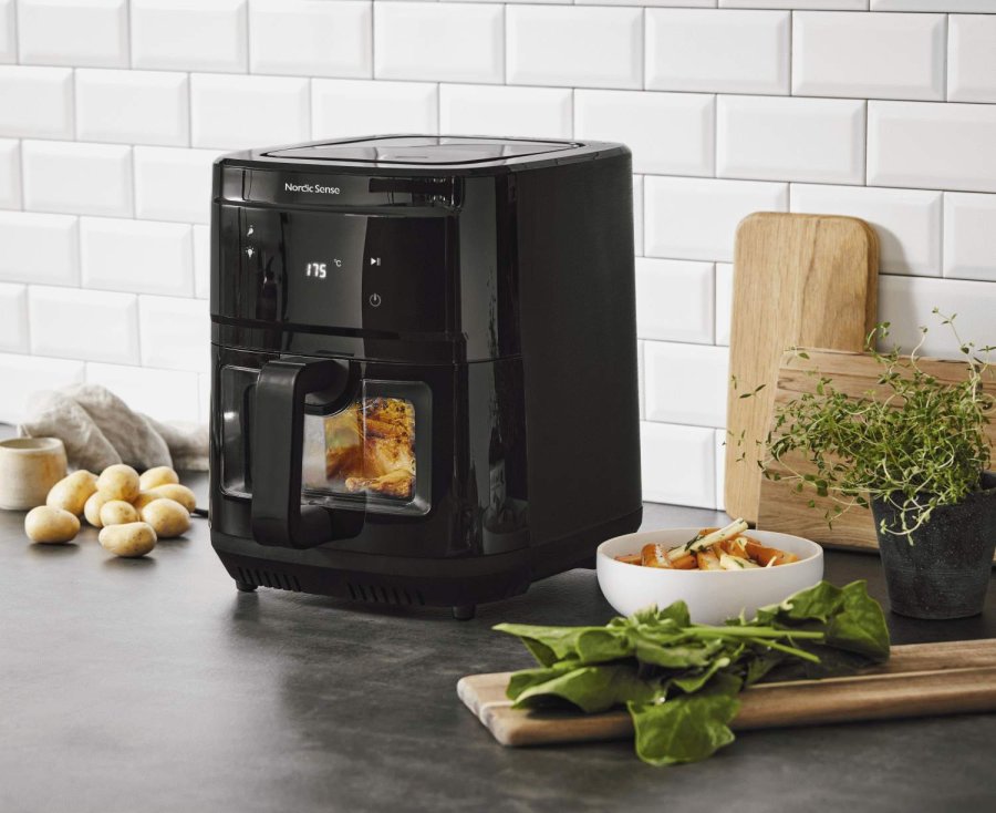 Nordic Sense Airfryer 9 L, Sort