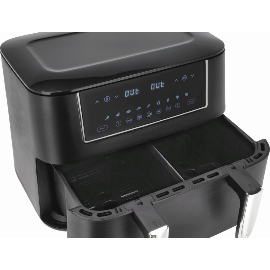 Nordic Sense Heiluftfritteuse 9,4 L, Schwarz/Silber