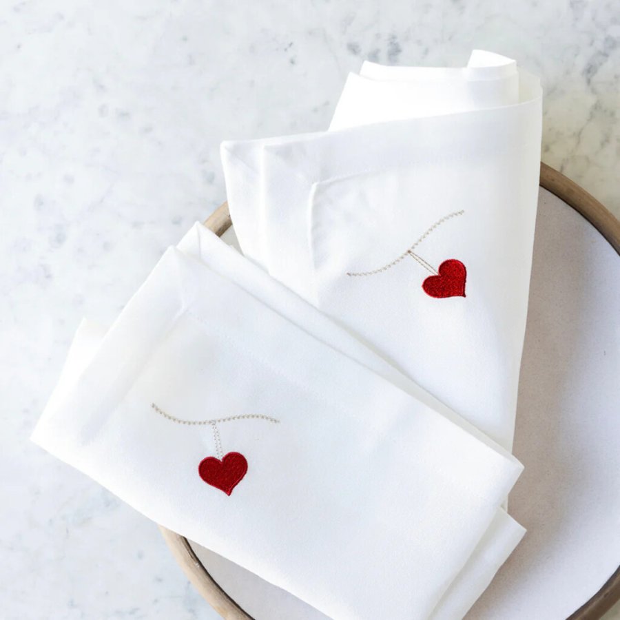Langkilde & S�n Stoffserviette 50x50 cm, Sweet Heart