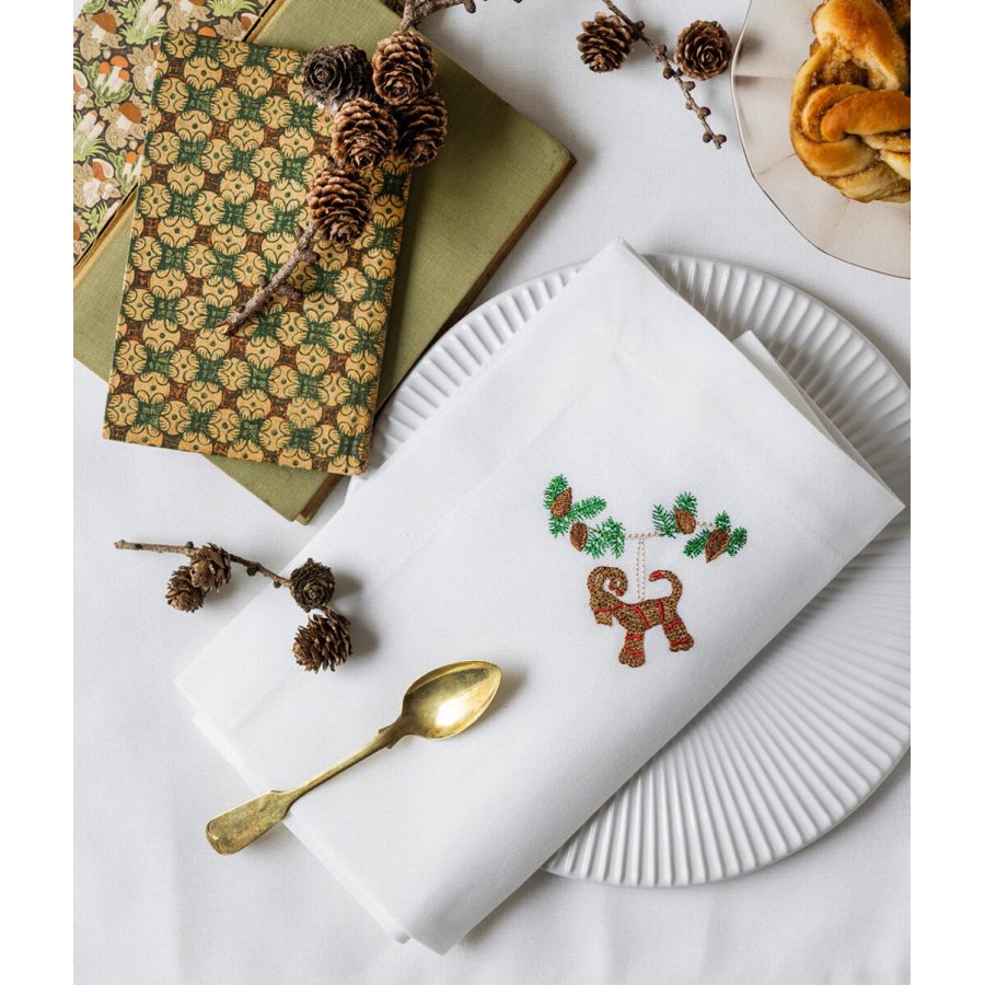 Langkilde & S�n Kerstservetten 6 stuks 50x50 cm, Klassieke Motieven