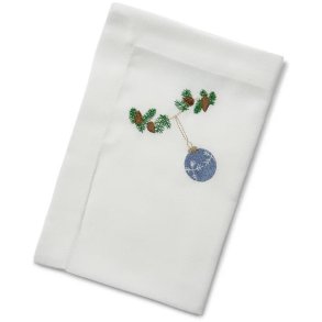 Langkilde & Sn Juleserviet 50x50 cm, Bl Julekugle