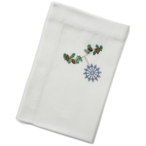 Langkilde & S�n Weihnachtsserviette 50x50 cm, Blauer Eiskristall