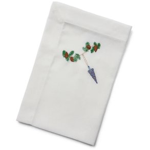 Langkilde & S�n Weihnachtsserviette 50x50 cm, Blaue Weihnachtskugel