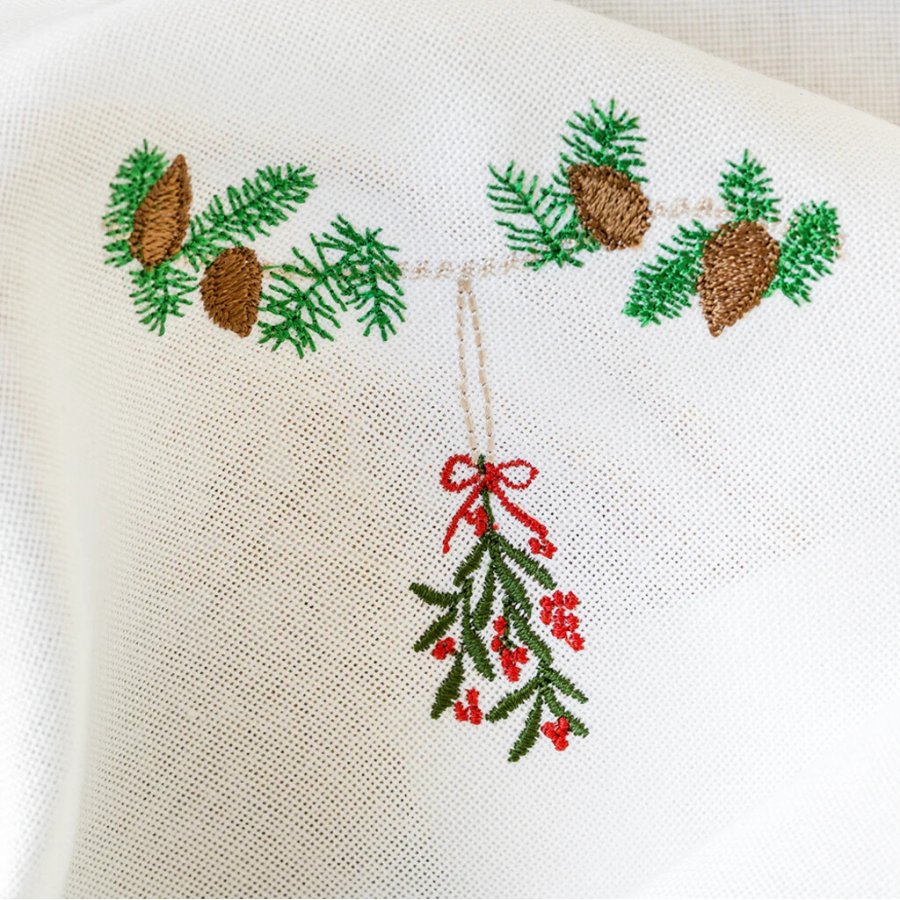 Langkilde & S�n Weihnachtsserviette 50x50 cm, Mistelzweig
