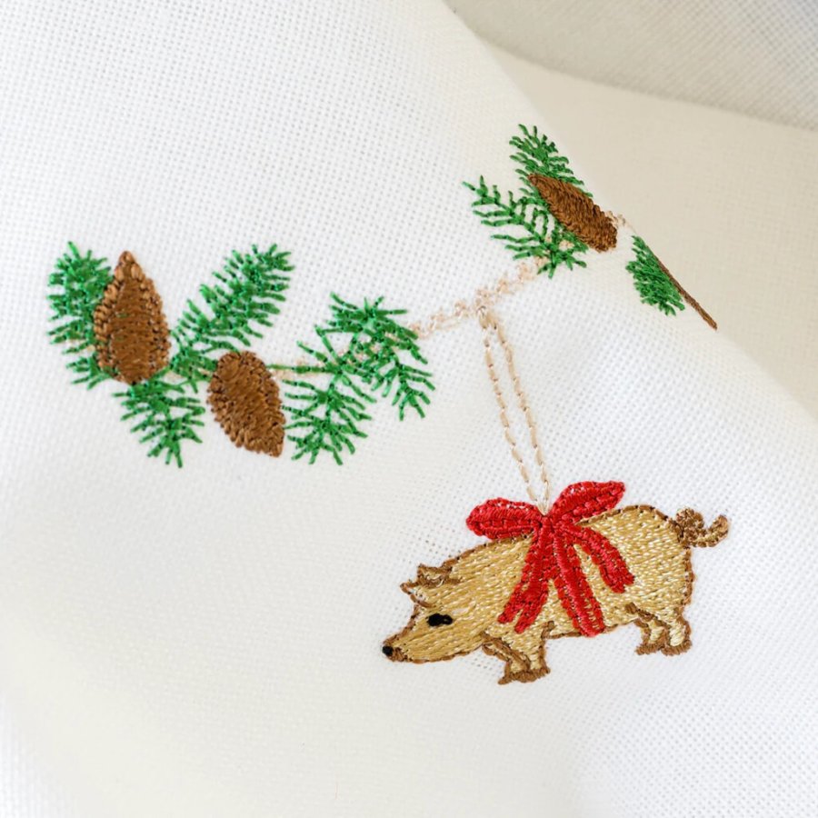 Langkilde & S�n Weihnachtsserviette 50x50 cm, Weihnachtsschwein