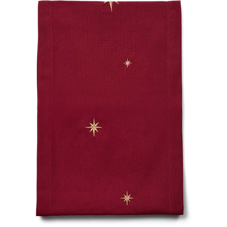 Langkilde & S�n Bordl�ber m. Stjerner 30x175 cm, R�d