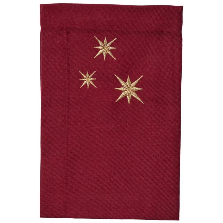 Langkilde & S�n Stofserviet m. Stjerner 50x50 cm, R�d