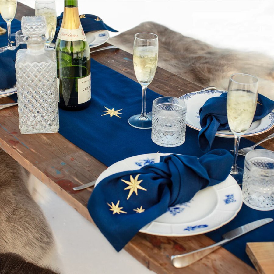 Langkilde & S�n Servet met Sterren 50x50 cm, Blauw