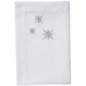 Langkilde & S�n Tafelservet 50x50 cm, Zilveren Sterren