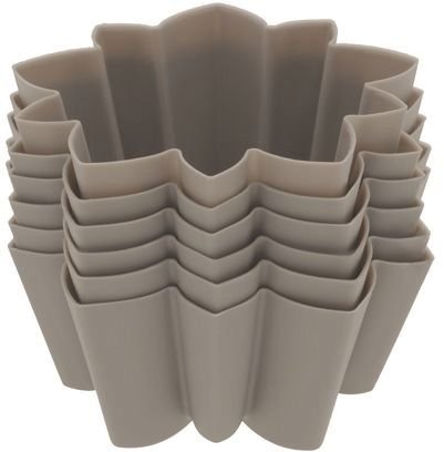 Blomsterberg Blomst Muffinform 6 stk, Latte