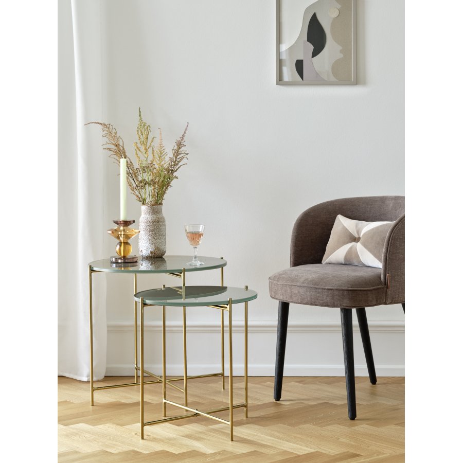 Cozy Living Freja Bord 2 stk, Cashmere/Brass
