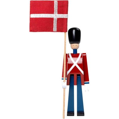 Kay Bojesen Fanebærer Mini 14 cm, Malet Bøgetræ