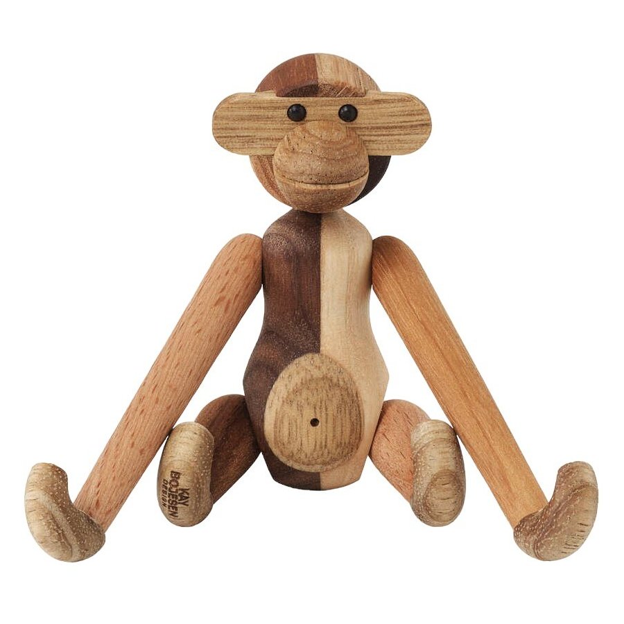 Kay Bojesen Monkey Mini berarbeitet 9,5 cm, Gemischtes Holz