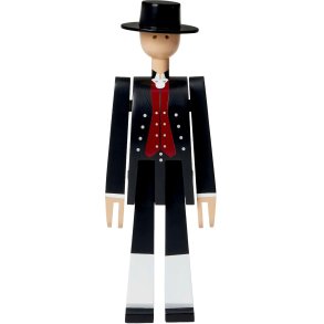 Kay Bojesen Norweger Bunad Mann 20,5 cm, Buche bemalt